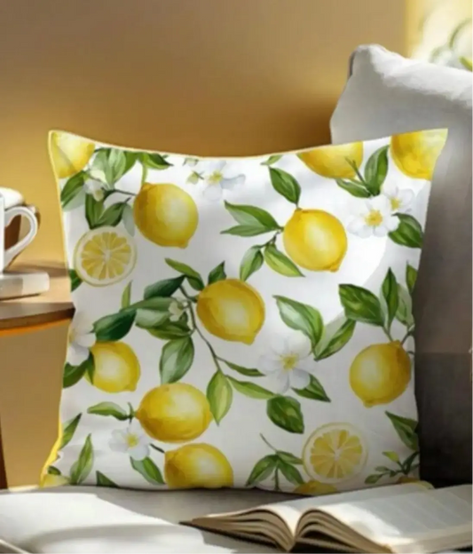 Housse de coussin (45x45cm) - Motif citron