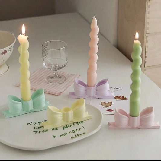 Bougeoir Noeuds - Rose / Violet / Jaune
